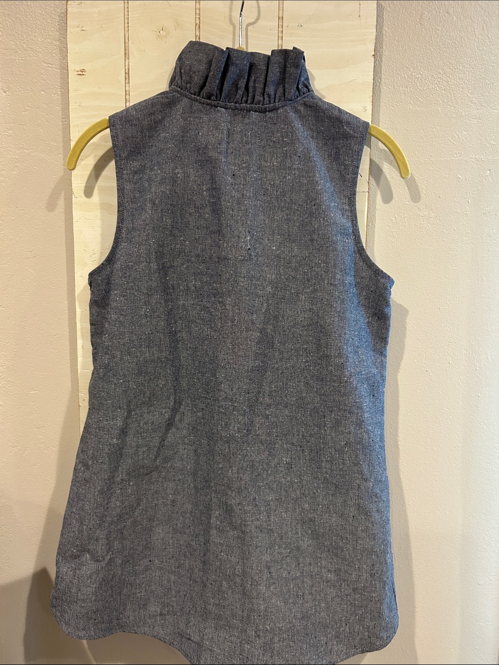 Mud Pie Chambray Sleeveless Tunic - Light Blue - Picture 3 of 3